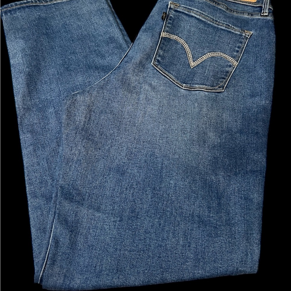 Levis 512 Perfectly Slimming Bootcut Jeans Women Sz 16M Blue Stretch Denim  W33